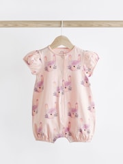 Pink/Blue character Baby Rompers 3 Pack - Image 3 of 9