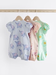 Pink/Blue character Baby Rompers 3 Pack - Image 5 of 9
