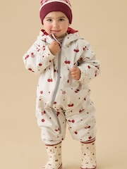 Rosa - KIDLY by MORI Supersoft Fleece Lined Puddlesuit - Imagen 1 de 5