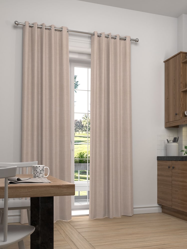 Blush Pink Textured Made To Measure Curtains - Image 2 of 4
