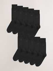 Black Logo 10 Pack Embroidered Lasting Fresh Socks - Image 2 of 3