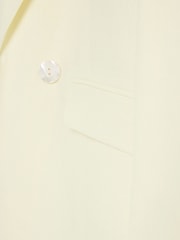 River Island Yellow Linen Button Front Blazer - Image 4 of 4