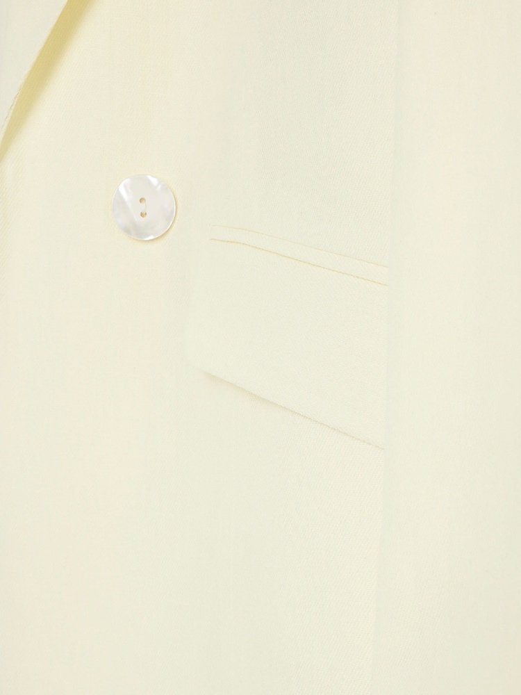 River Island Yellow Linen Button Front Blazer - Image 4 of 4