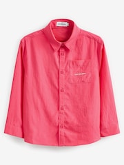 Calvin Klein Jeans Girls Pink Monogram Logo Relaxed Overshirt - Image 5 of 5