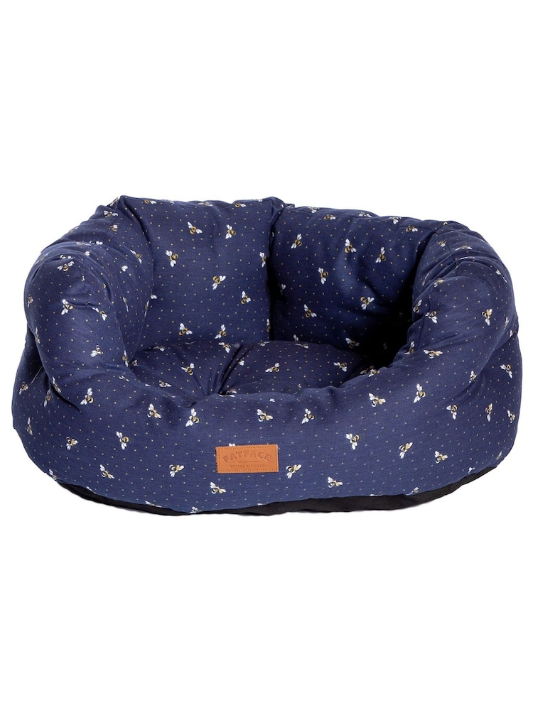 FatFace Blue Spotty Bees Deluxe Slumber Dog Bed - Image 2 of 3