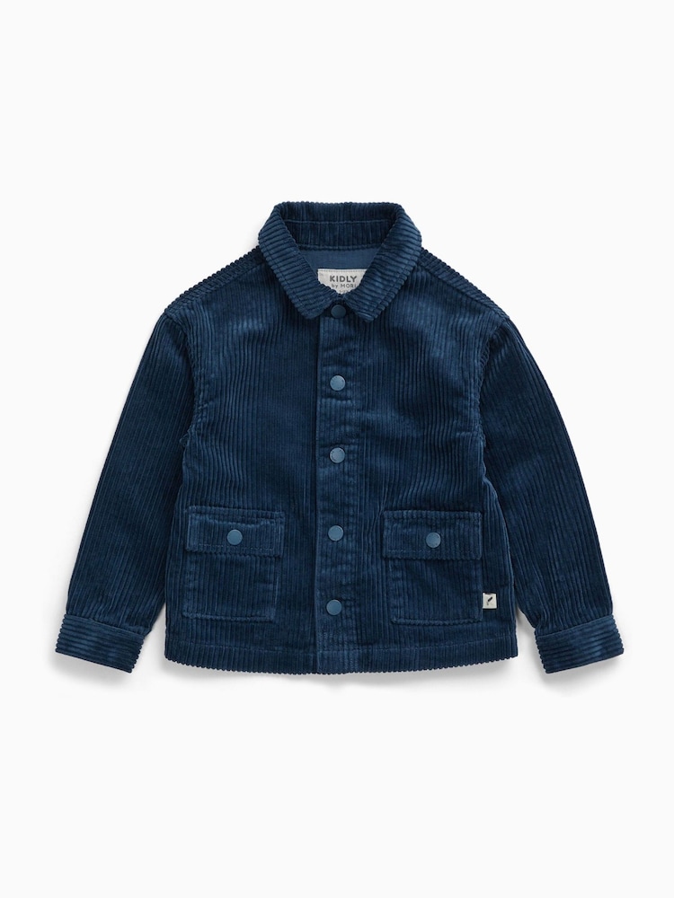 KIDLY by MORI Blue Supersoft Corduroy Jacket - Image 1 of 2 KIDLY by MORI Blue Supersoft Corduroy Jacket - Image 1 of 2