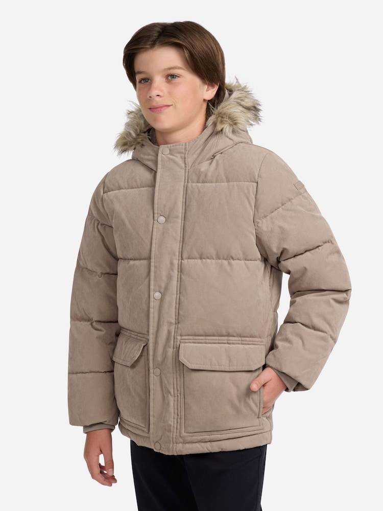 Abercrombie & Fitch Grey Heavyweight Parka Jacket - Image 1 of 2 Abercrombie & Fitch Grey Heavyweight Parka Jacket - Image 1 of 2