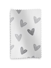 Grey Hearts Blackout/Thermal Eyelet Curtains - Image 6 of 7