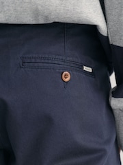 GANT Marine Blue Slim Fit Cotton Twill Chino Trousers - Image 8 of 9