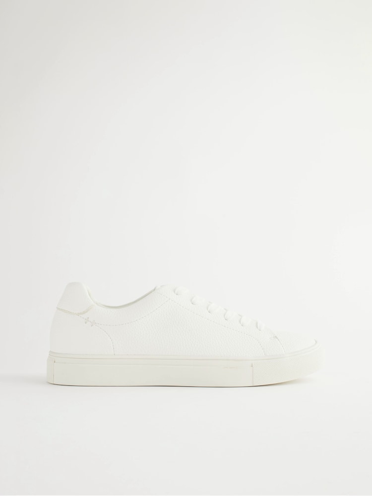 White Minimal Trainers - Image 2 of 5