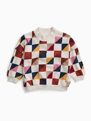 Cream - KIDLY by Mori – weiches Sweatshirt mit durchgehendem Print - Bild 2 von 3