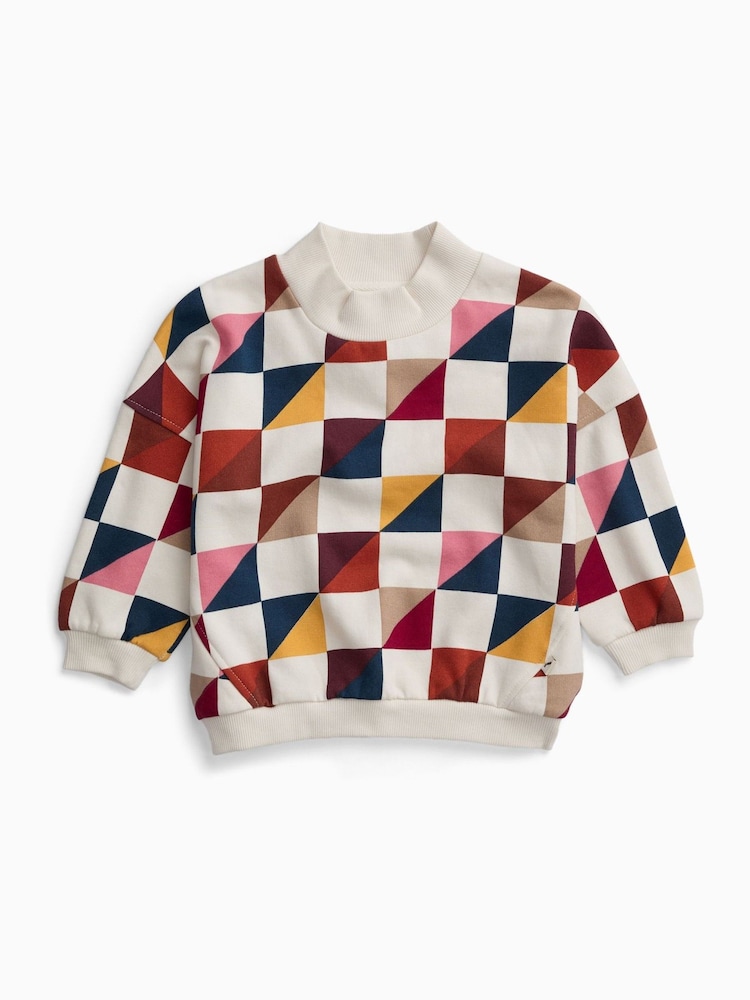 Cream - KIDLY by Mori – weiches Sweatshirt mit durchgehendem Print - Bild 2 von 3