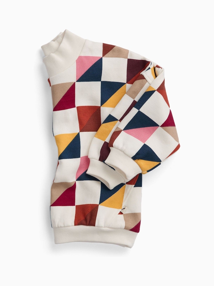 Cream - KIDLY by Mori – weiches Sweatshirt mit durchgehendem Print - Bild 3 von 3