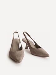 Linzi Brown Alisa Wide Fit Slingback Court Heels - Image 3 of 5