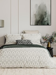 Bedeck of Belfast Green Nadir Duvet Cover and Pillowcase Set - Image 1 of 5