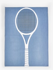 Novogratz Set of 2 Blue/Black Tennis 100% Cotton Tea Towels - Image 1 of 3