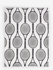 Novogratz Set of 2 Blue/Black Tennis 100% Cotton Tea Towels - Image 3 of 3