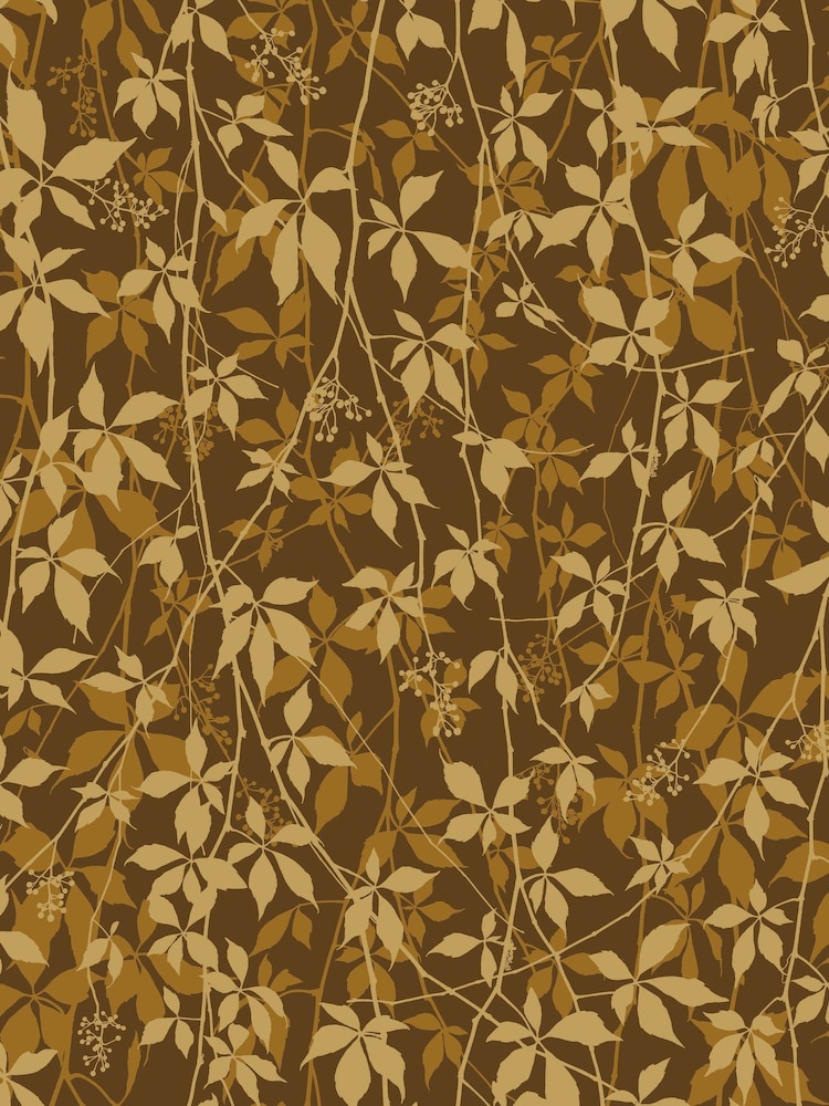 Clarissa Hulse Ochre Gold Virginia Creeper 10M Wallpaper - Image 2 of 3 Clarissa Hulse Ochre Gold Virginia Creeper 10M Wallpaper - Image 2 of 3