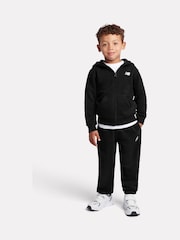 New Balance Black Small Logo Brushback Zip Through Hoodie & Joggers Set - Image 1 of 8