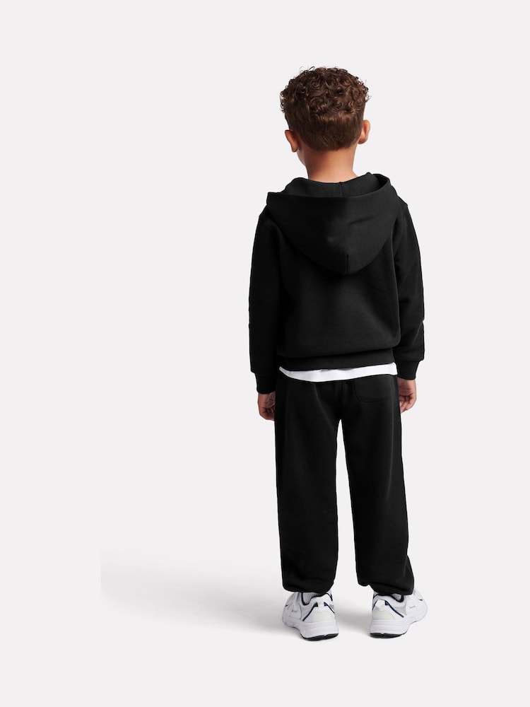 New Balance Black Small Logo Brushback Zip Through Hoodie & Joggers Set - Image 2 of 8 New Balance Black Small Logo Brushback Zip Through Hoodie & Joggers Set - Image 2 of 8
