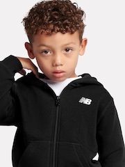 New Balance Black Small Logo Brushback Zip Through Hoodie & Joggers Set - Image 4 of 8