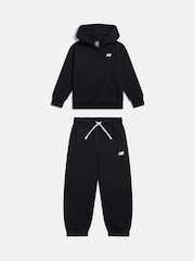 New Balance Black Small Logo Brushback Zip Through Hoodie & Joggers Set - Image 6 of 8