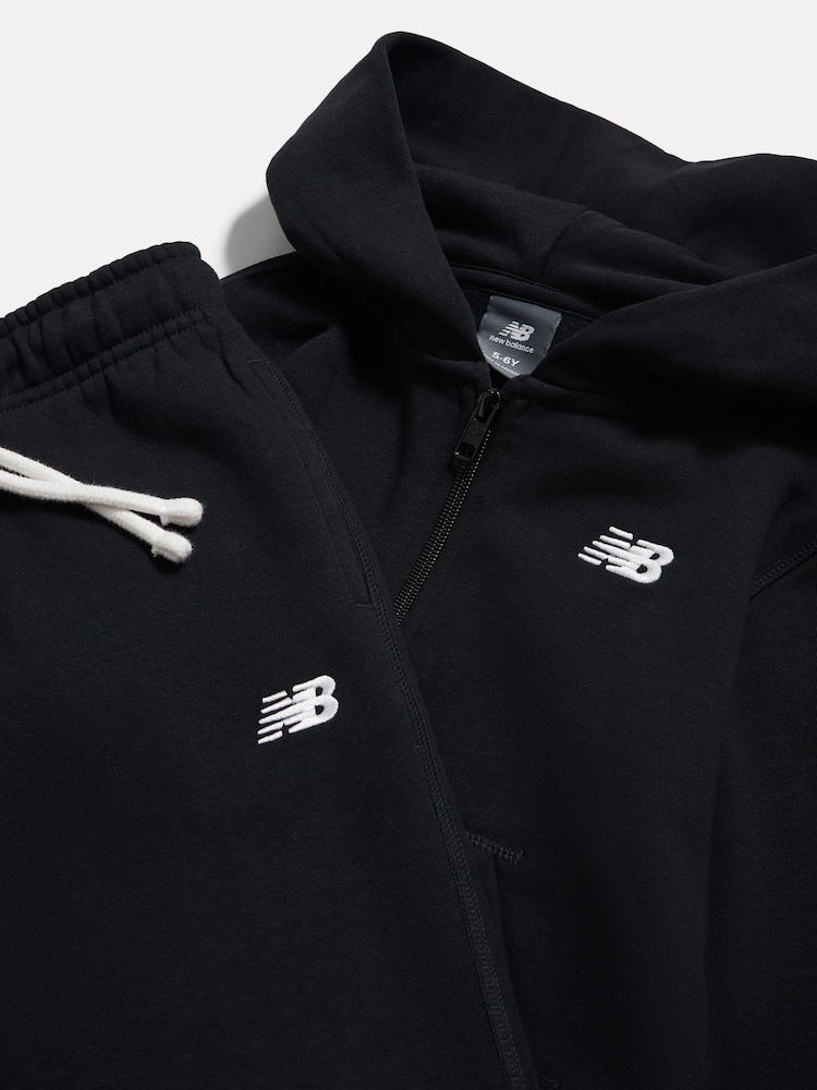 New Balance Black Small Logo Brushback Zip Through Hoodie & Joggers Set - Image 8 of 8 New Balance Black Small Logo Brushback Zip Through Hoodie & Joggers Set - Image 8 of 8