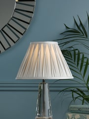 Laura Ashley Clear Blake Cut Glass Crystal Obeliskl Table Small Lamp Base - Image 2 of 5
