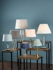 Laura Ashley Clear Blake Cut Glass Crystal Obeliskl Table Small Lamp Base - Image 3 of 5