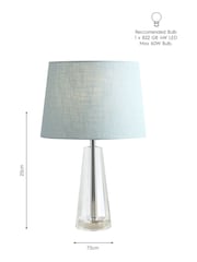 Laura Ashley Clear Blake Cut Glass Crystal Obeliskl Table Small Lamp Base - Image 5 of 5
