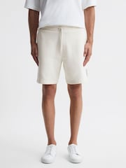 Reiss Ecru Brancaster Cotton Drawstring Shorts - Image 4 of 5