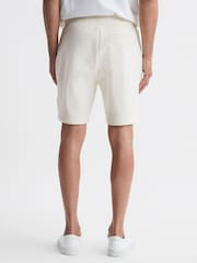 Reiss Ecru Brancaster Cotton Drawstring Shorts - Image 5 of 5