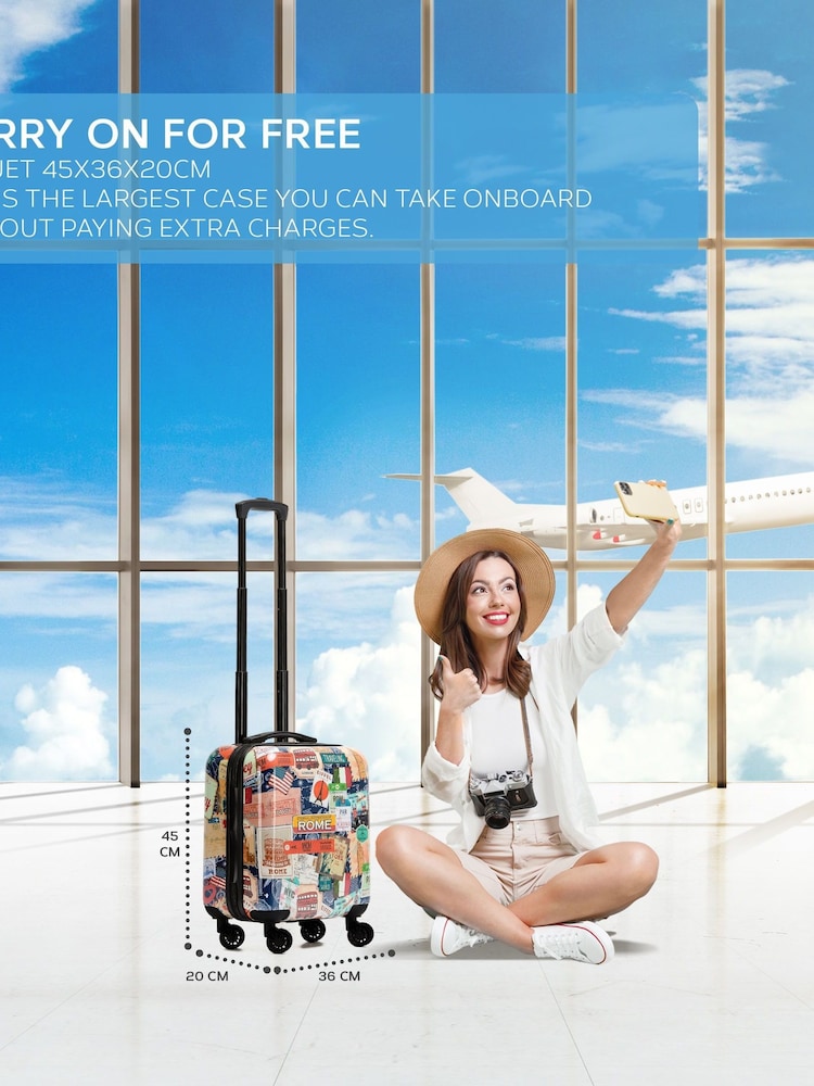 Flight Knight 45x36x20cm EasyJet Underseat Anti-Crack Cabin Carry On Hand Luggage Suitcase - Image 2 of 7