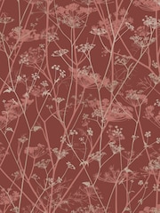 Clarissa Hulse Madder  Pewter Wild Chervil 10M Wallpaper - Image 2 of 3