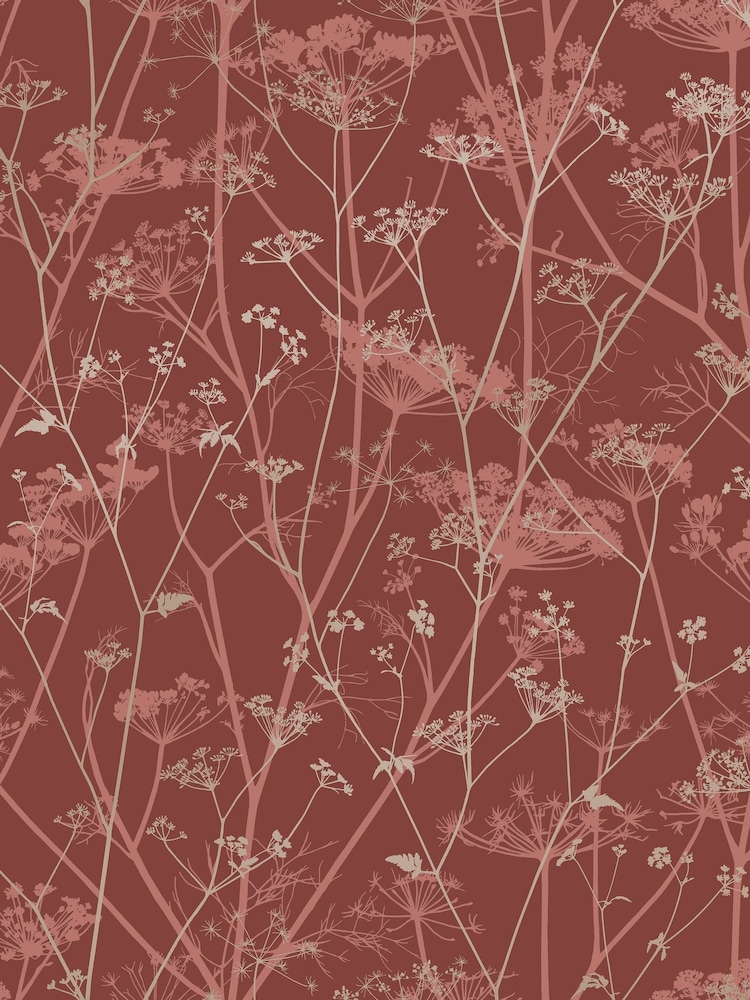 Clarissa Hulse Madder  Pewter Wild Chervil 10M Wallpaper - Image 2 of 3