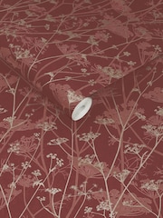 Clarissa Hulse Madder  Pewter Wild Chervil 10M Wallpaper - Image 3 of 3