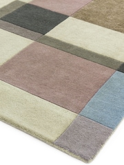 Asiatic Rugs Lilac Purple Reef Wool Blocks Rug - Image 3 of 5