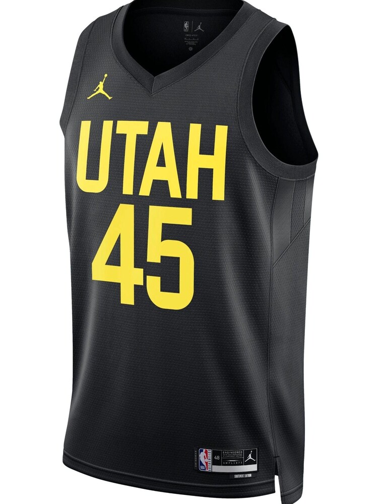 Nike Black Utah Jazz Jordan Statement Edition Swingman Jersey - Donovan Mitchell Unisex - Image 2 of 3
