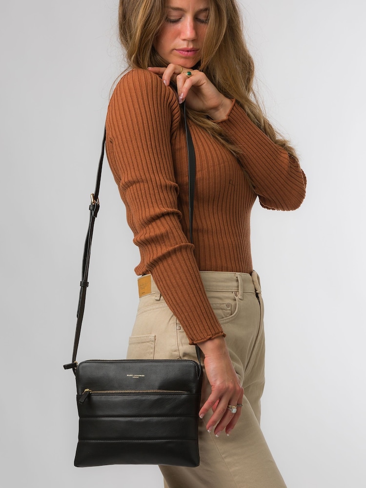 Pure Luxuries London Finola Nappa Leather Cross-Body Bag - Image 7 of 7