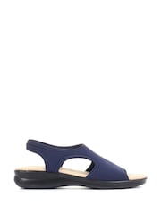 Pavers Blue Ladies Stretch Sandals - Image 2 of 6