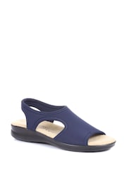 Pavers Blue Ladies Stretch Sandals - Image 4 of 6