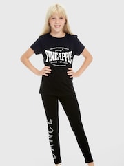 Pineapple Black 100% Cotton T-Shirt - Image 3 of 4