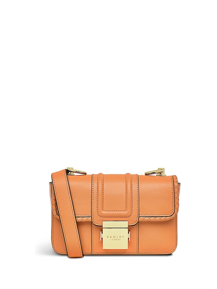 Radley London Mini Orange Hanley Close Weave Flapover Cross-Body Bag - Image 1 of 4