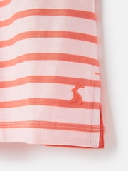 Joules Girls' Betty Pink Striped Short Sleeve T-Shirt - Image 4 of 5