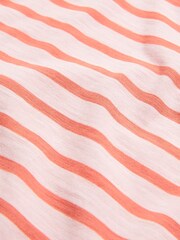 Joules Girls' Betty Pink Striped Short Sleeve T-Shirt - Image 5 of 5