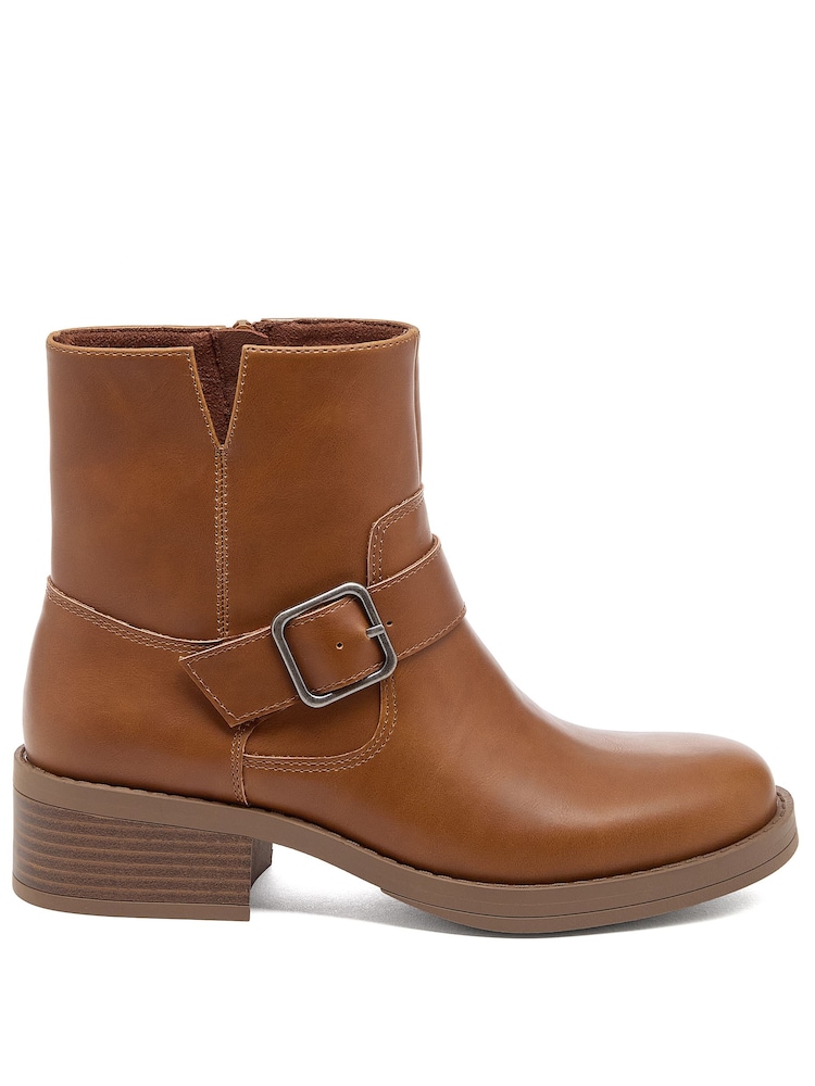 Rocket Dog Brown Freddie Titan Pu Ankle Boots - Image 1 of 6 Rocket Dog Brown Freddie Titan Pu Ankle Boots - Image 1 of 6