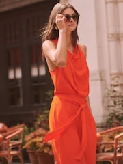 Reiss Orange Riley Cowl Neck Wide Leg Jumpsuit - Image 1 of 5