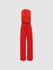 Reiss Orange Riley Cowl Neck Wide Leg Jumpsuit - Image 2 of 5
