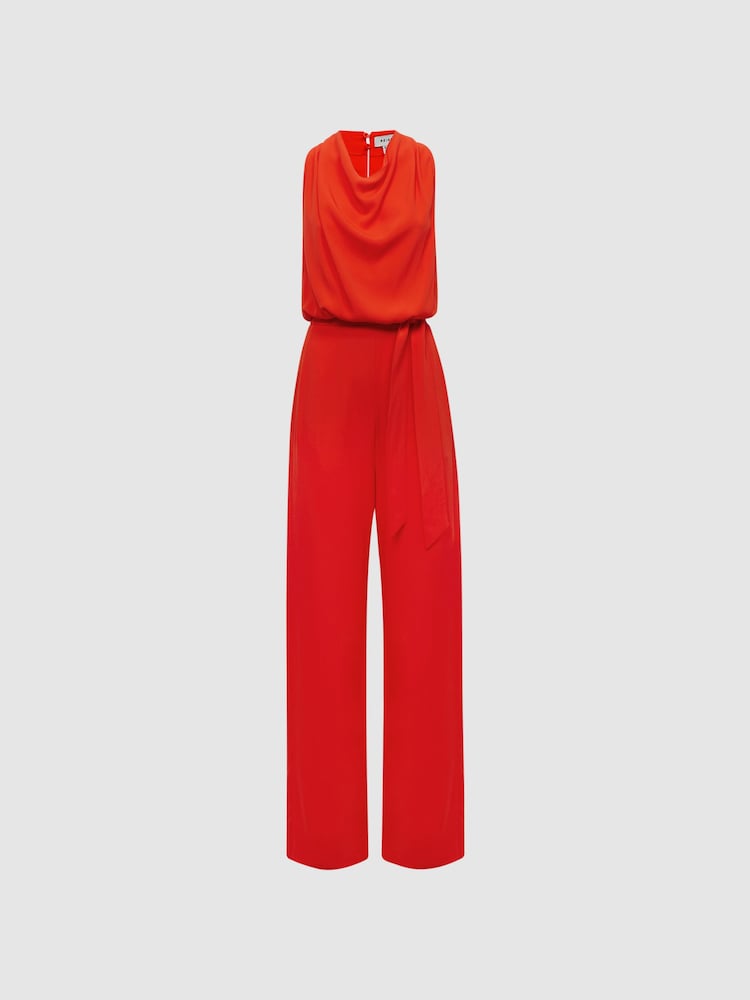 Reiss Orange Riley Cowl Neck Wide Leg Jumpsuit - Image 2 of 5
