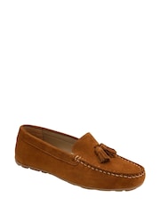 Ravel Brown Leather Loafers - Image 1 of 4